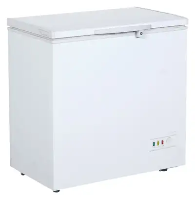 NEW Siebel White Chest Freezers 4.9, 14, and 25.9 Cu. Ft. Capacities Deep Freezer with Lock, Basket,...