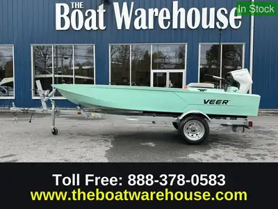 All New Veer V13, Mercury Avator Electric 7.5e, Galvanized Trailer, Portable Navigation lights, Mari...