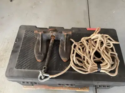 28 lb boat anchor with 30 feet anchor rope . No calls after 9 pm , if the ads up it is still availab...