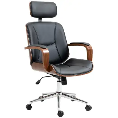 Office Chair, PU Leather Desk Chair with Removable Headrest, Adj, View more