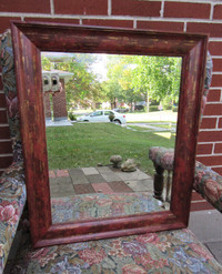 SALON MIRROR with FAUX TORTOISE SHELL THICK WOOD FRAME City of Montréal Greater Montréal Preview