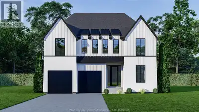 The Sterling by LG Homes is a modern farmhouse-inspired two-storey in Lakeshore, offering approx. 2,...