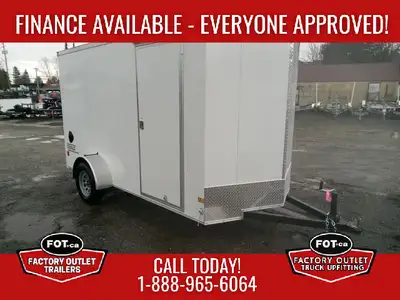 NEW 6x12ft Enclosed Cargo Trailer from Haulmark - Rear Ramp Door w/ Spring Assist - Sharp V-Nose w/...