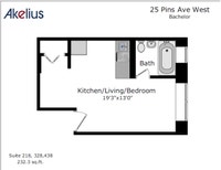 Renovated Akelius studio apartment for rent. Located near blvd Saint-Laurent in the Plateau Mont-Roy... (image 6)