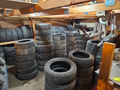 Assorted used tires ranging from 15" to 20" wheel size. Inventory changing regularily. Please call P...