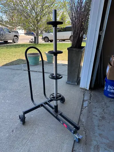The Mobile Tire Stand offers convenient storage and easy mobility for any garage or shop. Built to h...