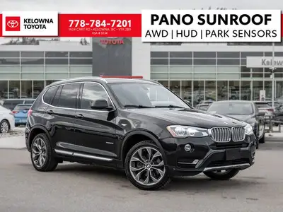 AWD - Keyless Ignition - Panoramic Sunroof - Brown Leather - Heated Front Seats The 2016 BMW X3 xDri...