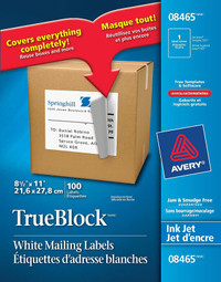 BNIB - Avery 8465 White Full-Sheet Labels, Box of 100 for sale!