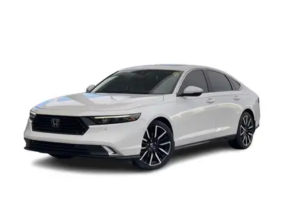 2023 Honda Accord Hybrid Touring Platinum White Pearl On-Board Navigation, Rear View Camera, USB Int...