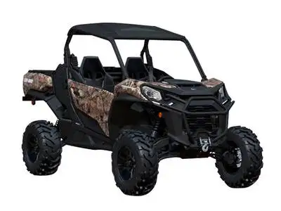 Includes mirrors, ProVent windshield, and rear poly window. 2023 Can-Am® Commander XT 1000R Mossy Oa...