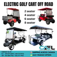 2024 Electric Golf Carts – Off-Road for 2, 4, 6, and 8 Seaters
