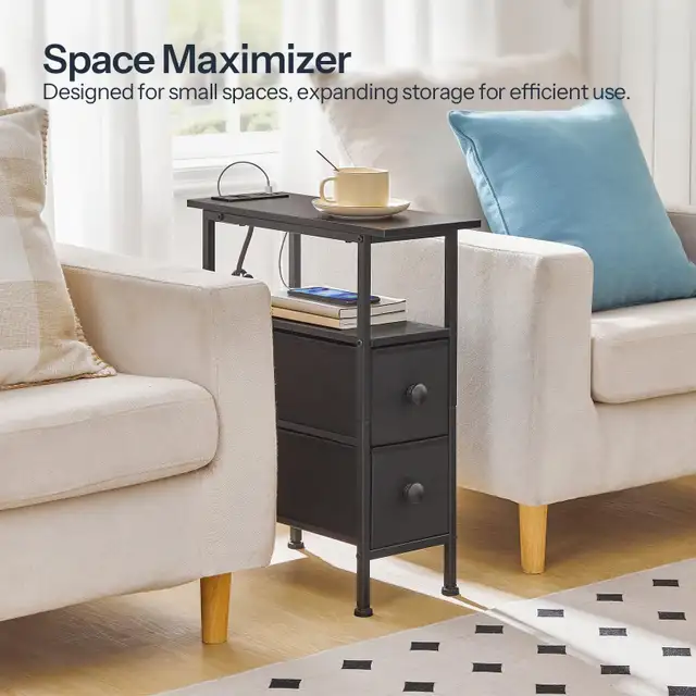 New HOOBRO End Table with Charging Station... ID# 67263007358914819123