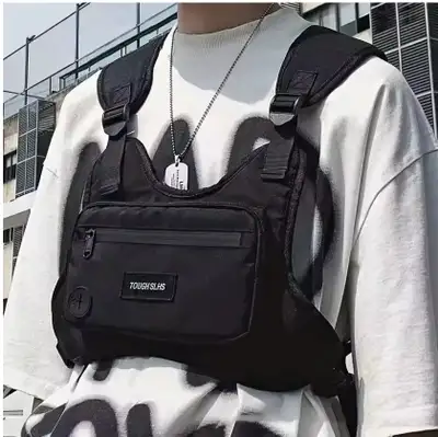 New Tactical Vest Heavy Duty Chest Bag Large Capacity, Anti-Theft, Versatile for Sports, Streetwear,...