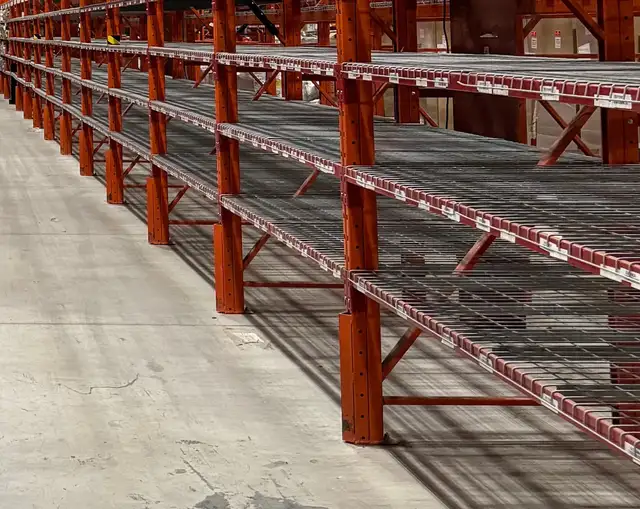 Used wire mesh deck for warehouse pallet rack 42" x 46"