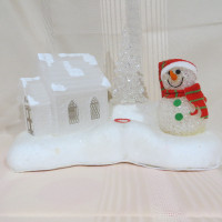 Wintery Lighted Musical Xmas Scene Decoration