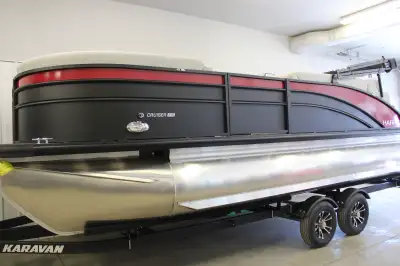 2024 Harris 210 Single rear face lounge Tritoon with 150 Mercury and tandem Trailer