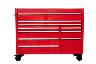 NEW 55 IN SIEBEL 10 DRAWER TOOL BENCH STAINLESS STEEL TOP 5510DR, View more