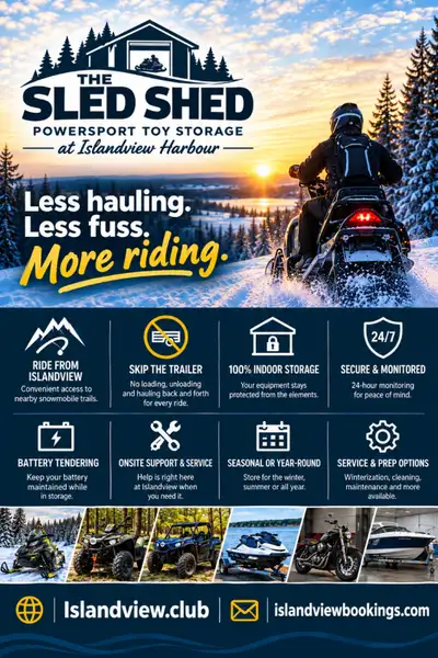 Sled Shed: Store Your Sled Near the Trails. Ride Straight Out., View more