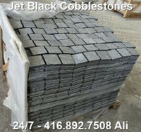 Jet Black Cobblestones Black Granite Patio Cobble Stones City of Toronto Toronto (GTA) Preview