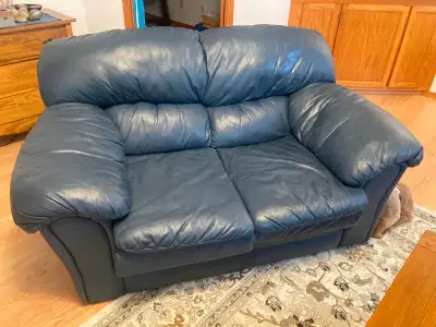 Leather loveseat,, View more