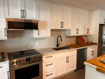 Huge sale! Very good price on painted solid wood cabinets, View more