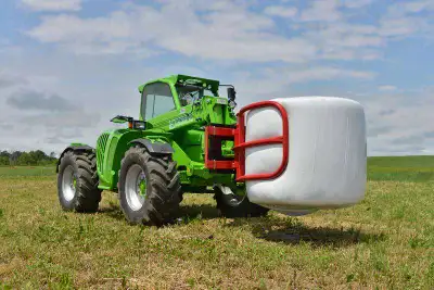 New Wifo Single-Round Bale Grabber MODEL - WBG-M • Specially designed arms grasp a 3’ to 6’ bale fir...