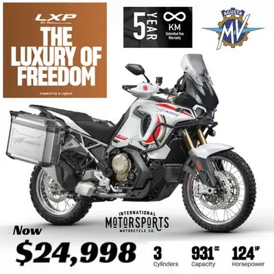 2024 MV Agusta LXP Orioli Adventure Meets Art Conquer any terrain in luxury and Italian style. The 2...