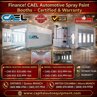 CAEL Automotive Spray Paint Booths Professional Finish. Proven Performance. Transform your auto body...