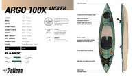 Pelican Argo 100x angler kayaks instock now