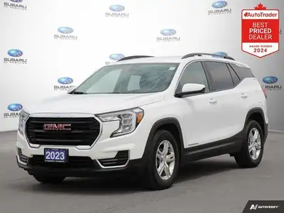 New Price! Summit White 2023 GMC Terrain SLE FWD 9-Speed Automatic 1.5L DOHC APPLE CAR PLAY, HEATED...