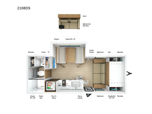 2026 Winnebago Micro Minnie 2108DS in Travel Trailers & Campers in Penticton - Image 3