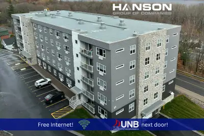 Available December1, with The Hanson Group! Internet/WiFi and water included, UNB NEXT DOOR! New bui...