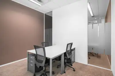 Productive workspace for three that comes with everything taken care of. Make a home for your busine...