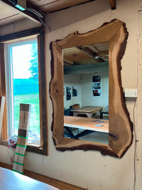 Large Live Edge Framed Mirror From Our Showroom