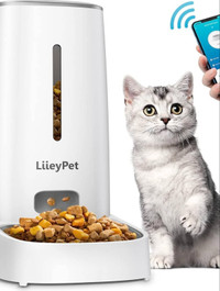 Automatic Cat Feeder - LIIEYPET Cat Food Dispenser with 2.4G WiF