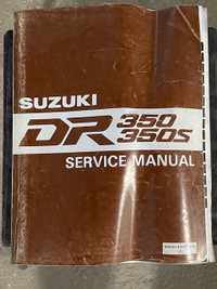 Sm162 Suzuki DR350/350S Service Manual 99500-43015-01E