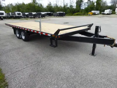Canada Trailer, SD 8×20 -14K, 2-7,000lbs With Easy Lube Spindles, Slipper Spring Suspension, 16” Rad...