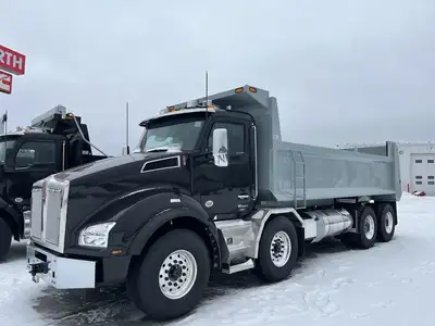 2026 BLACK T880 SIMARD CONVERSION TWIN STEER WITH A 21' BIBEAU DUMP BODY READY TO GO !!! 2026 KENWOR...