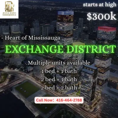 ️ Exchange District 2 | Downtown Mississauga Prime location — Steps to Square One, Celebration Squar...