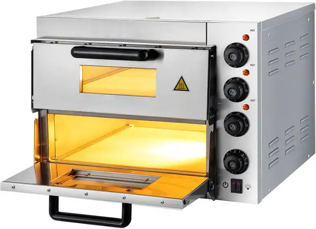 NEW COMMERCIAL 1950W 2 LAYER STAINLESS STEEL PIZZA OVEN PO14D in Stoves, Ovens & Ranges in Grande Prairie - Image 3
