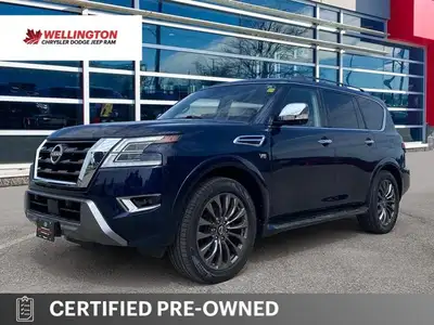 3 Coat Super Black Pearl 2022 Nissan Armada Platinum 4X4, 7-Speed Automatic, 5.6L V8, All Mode 4X4 S...