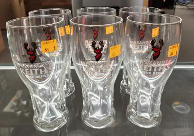 Assorted Beer Glass Ware: Molson, Keith's, Guinness, LaBatt.... Brands Included: -Alexander Keith's...