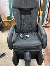 Fauteuil massage PANASONIC en cuir noir