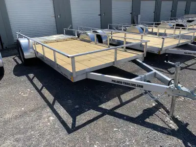 - POLARIS UTILITY TRAILER 6'.6" X 14' - CURB WEIGHT 836LB - PAYLOAD 3000LB - SINGLE AXLE - $5600 ......