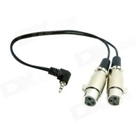 3.5mm (M) Stereo To 2 XLR(F) Splitter Adapter Cable