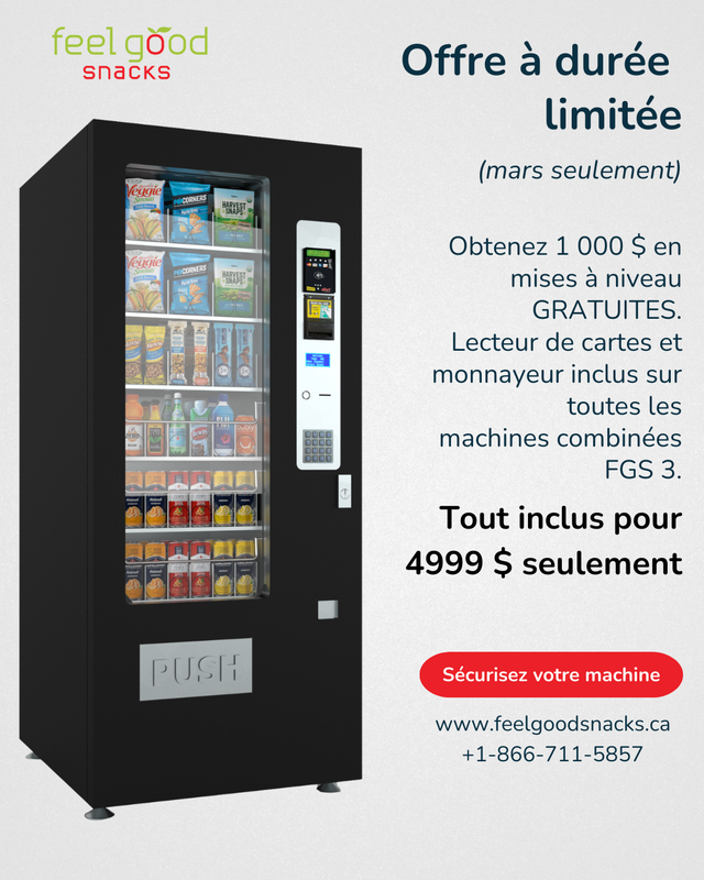 Distributeur automatique à vendre – Combiné 3 portes : $4999 in Other Business & Industrial in Trois-Rivières - Image 2