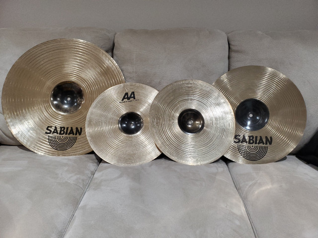 Sabian AA Metal X Cymbal Set (14" hats, 16" Crash, 20" Ride) in Drums & Percussion in Kitchener / Waterloo - Image 2
