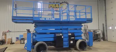 2015 Genie GS-5390 RT Scissor Lift – 2700 Hours This 2015 Genie GS-5390 RT is a powerful, rough-terr...