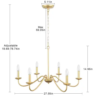 *BNIB!* Gold Chandelier Light Fixture Dining Roo... LOT# 0, View more