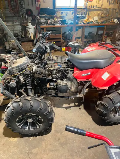Parting out 2013 King Quad 400 Auto Hole in engine cases Tires in great shape